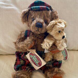 Ganz Cottage Collectibles Mohair Bear Robbie with Rover 1996 Artist MARY HOLSTAD